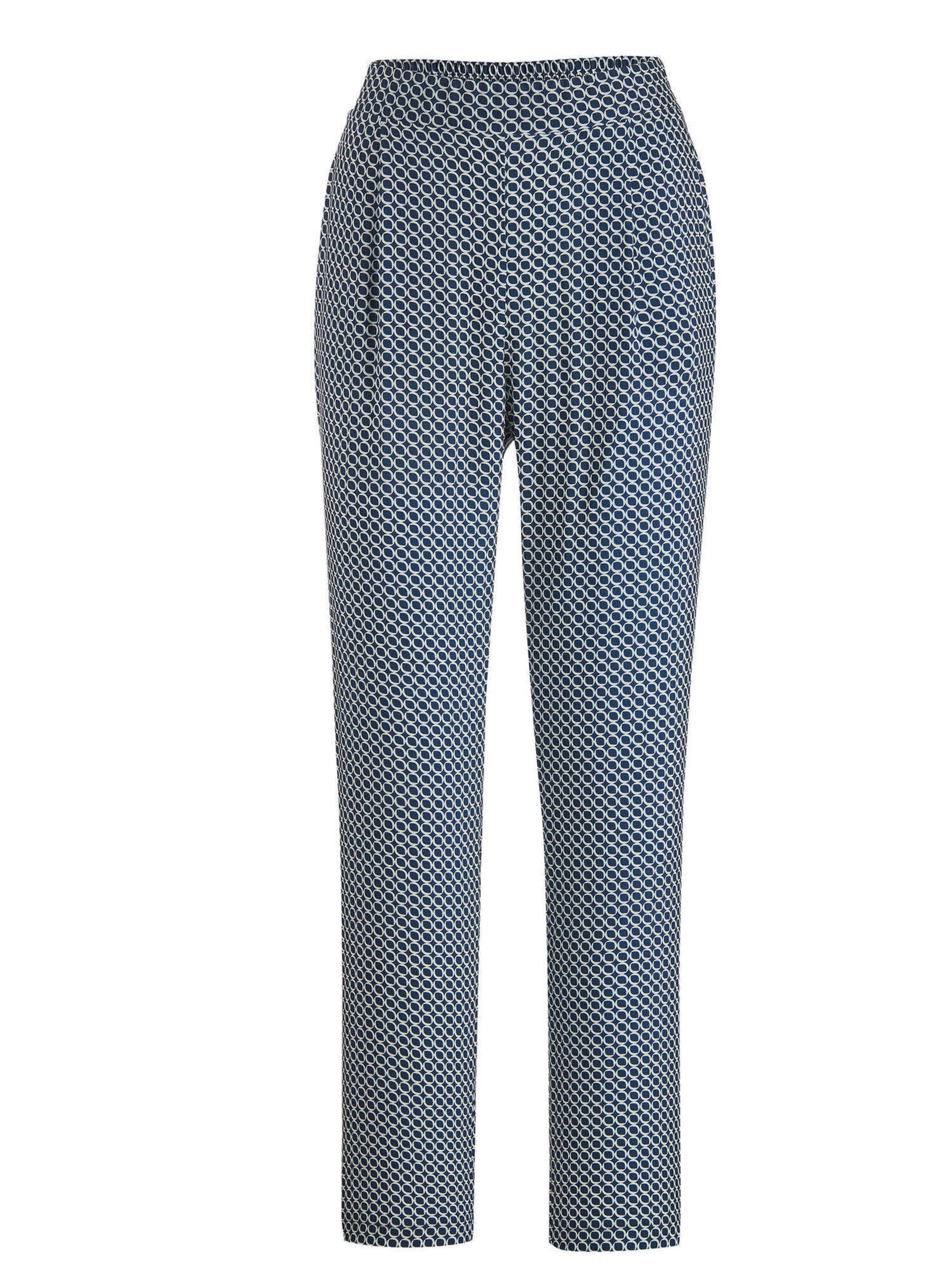 Goldner Pantalon 'SARA' en marine / blanc, Vue avec produit