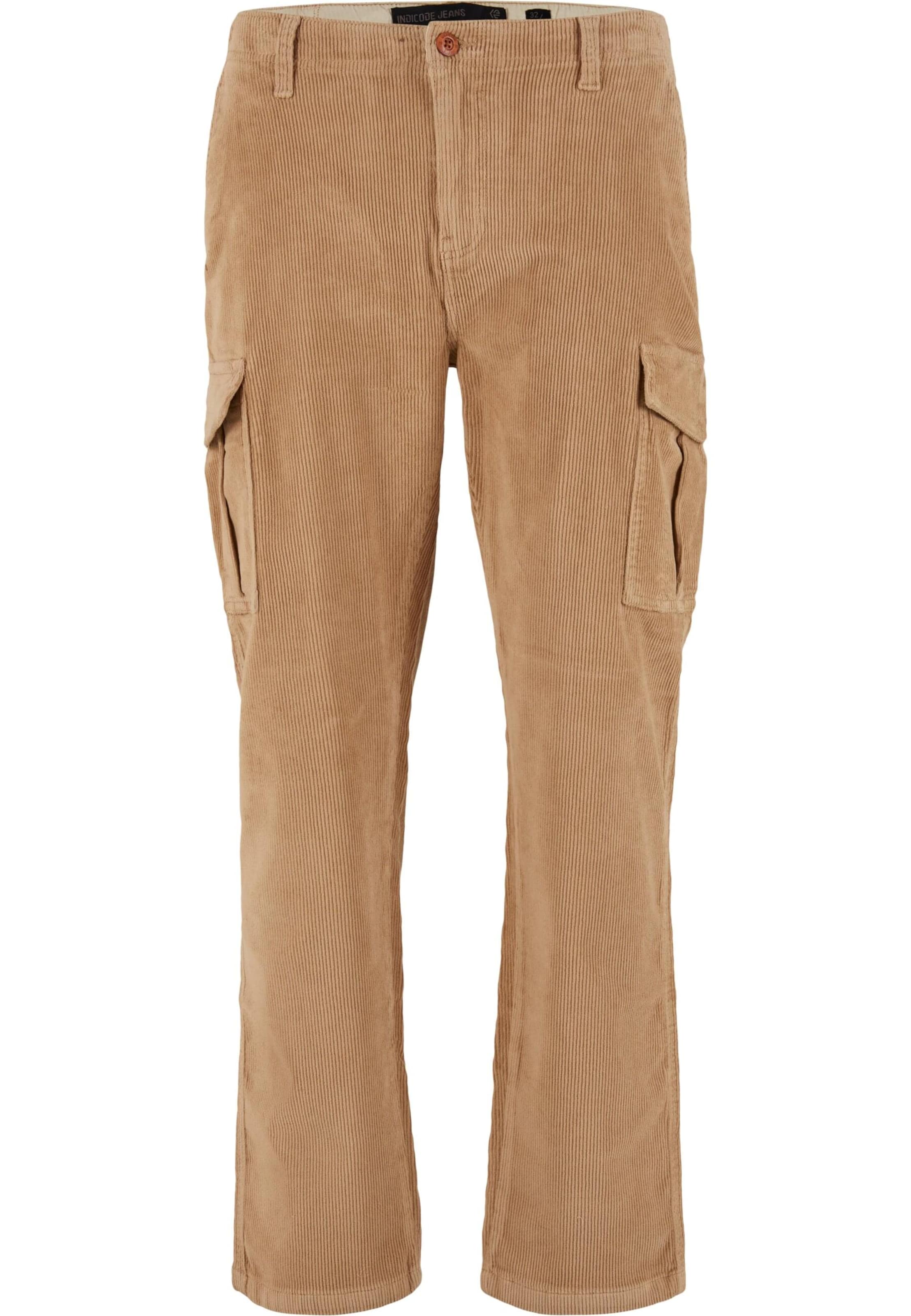 INDICODE JEANS Regular Cargohose 'Jamo' in Beige: Vorderseite