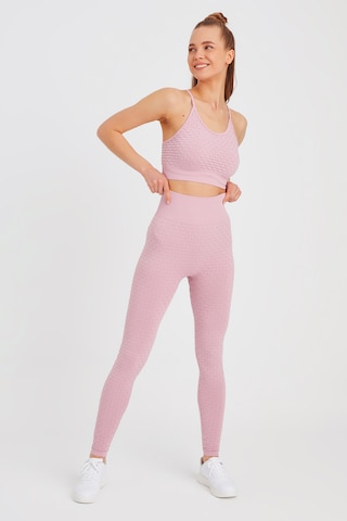 Leif Nelson Skinny Sporthose in Pink