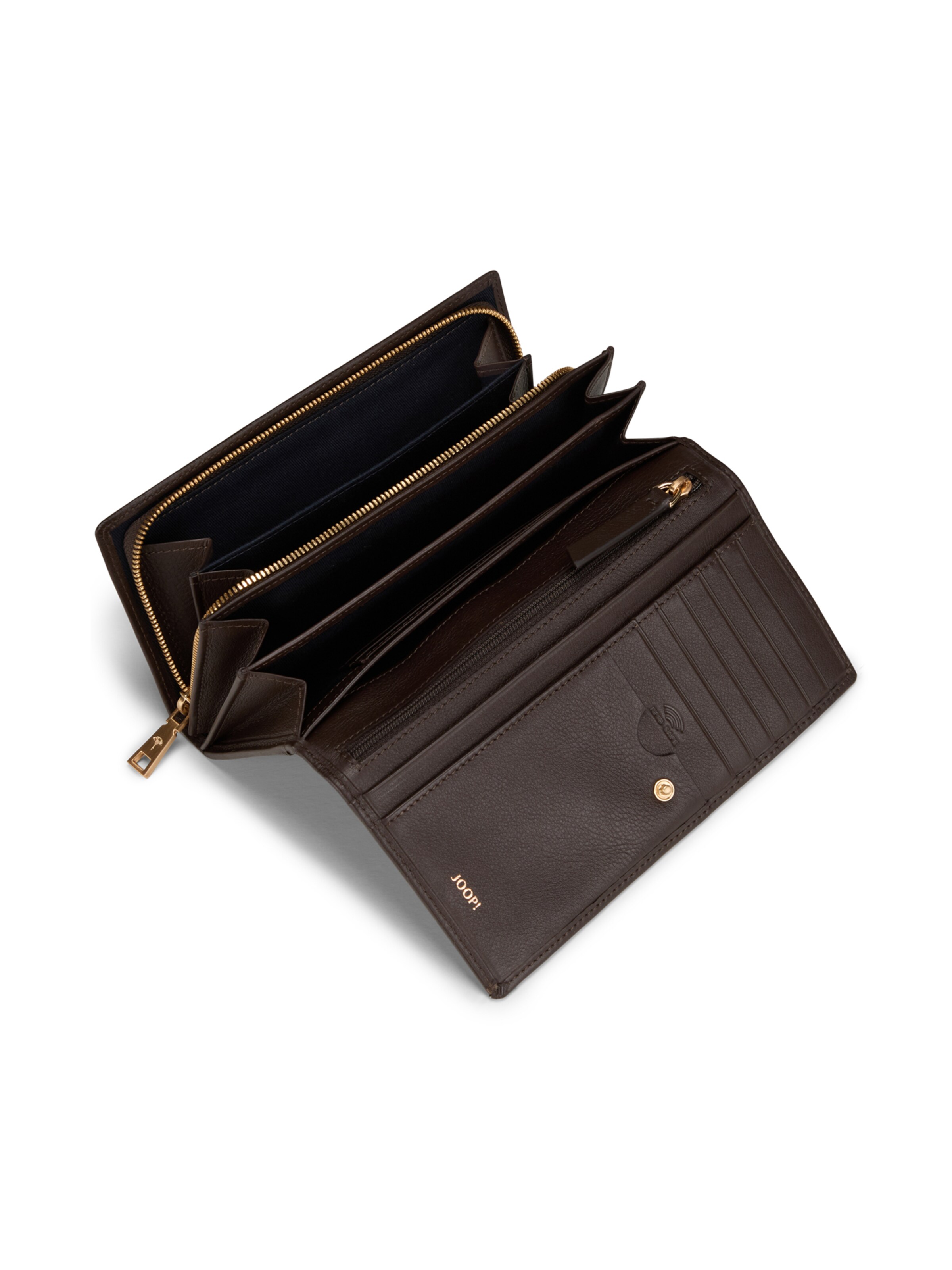 JOOP! Wallet 'Leggero Stampa Europa' in Brown
