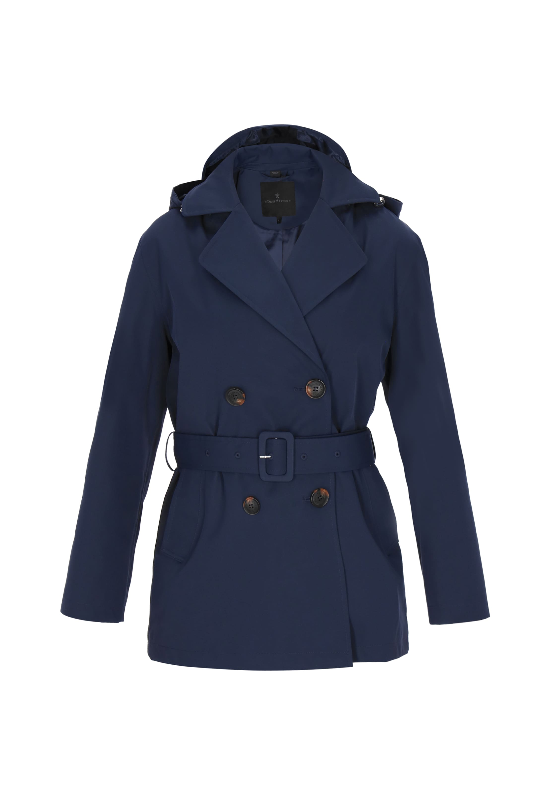 DreiMaster Klassik - Sobretudo meia-estação em azul: frente
