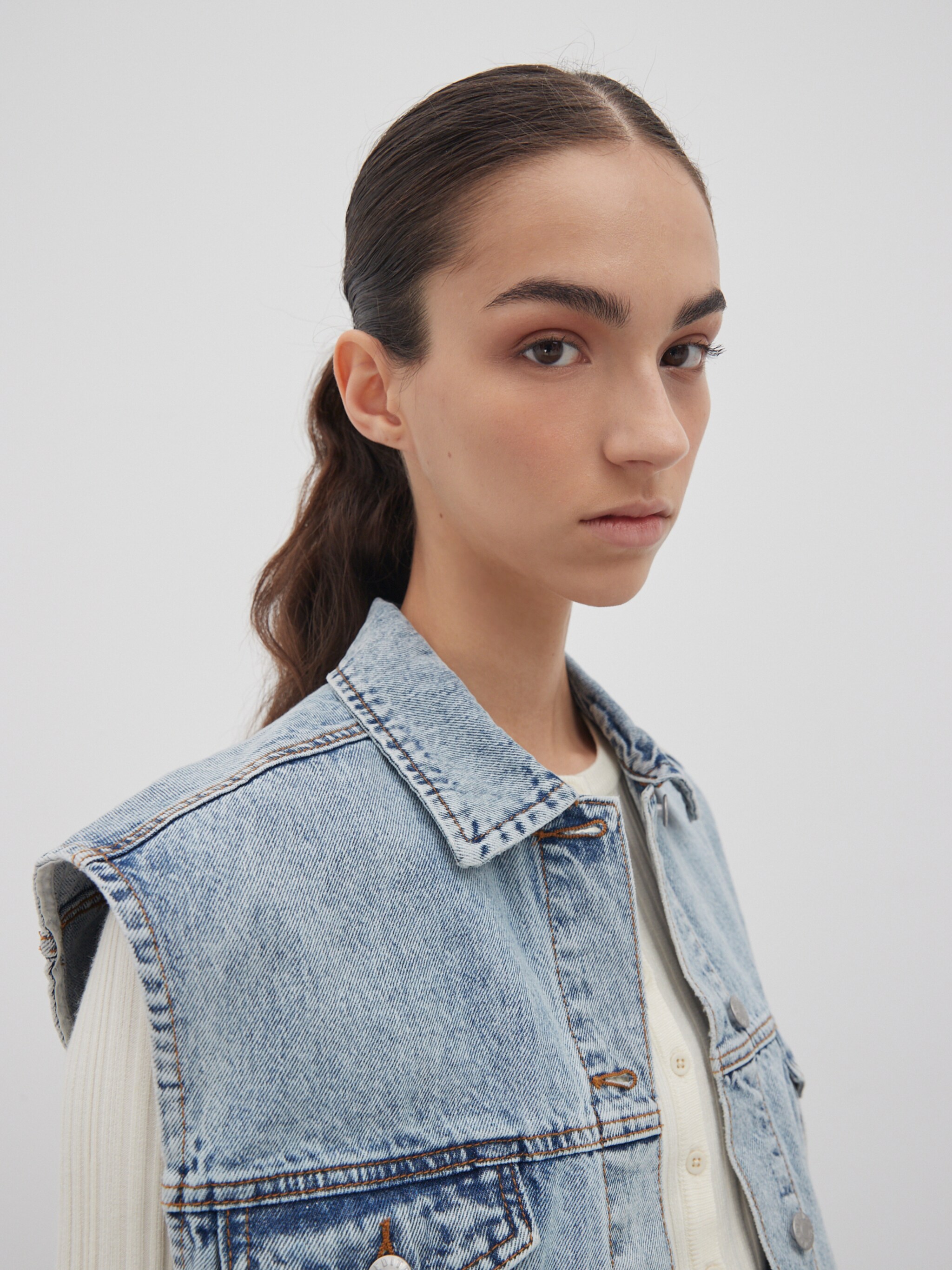 EDITED Producten Bodywarmer 'Stine' Black denim