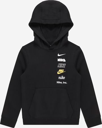 Bluză de molton de la Nike Sportswear pe negru: față