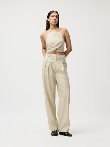 LeGer by Lena Gercke Loosefit Παντελόνι πλισέ 'Nadia' σε μπεζ