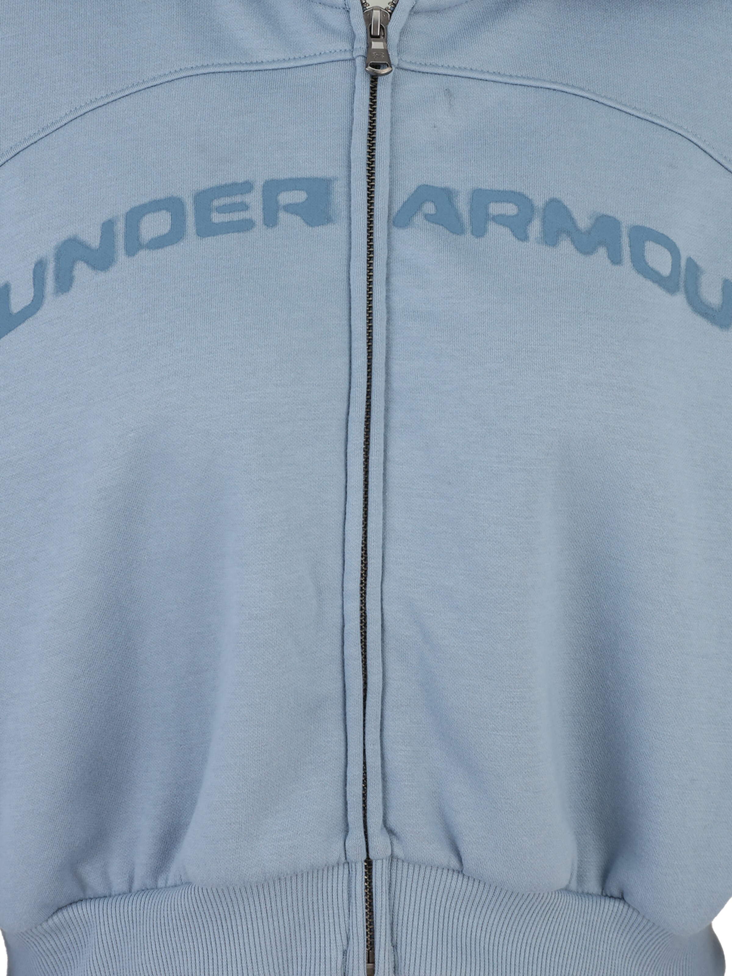 UNDER ARMOUR Athletic Zip-Up Hoodie 'Icon Wordmark' in Blue