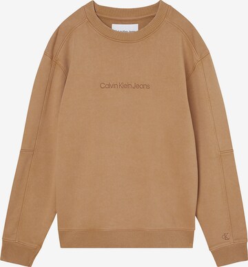 Calvin Klein Jeans Regular Sweatshirt in Braun: predná strana