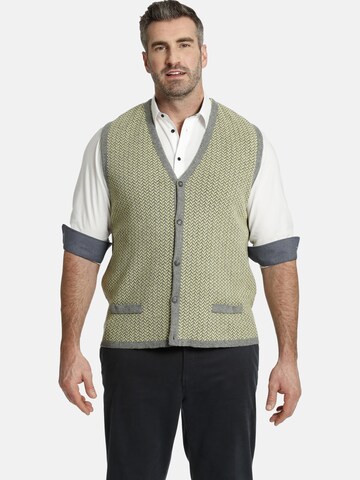 Charles Colby Knit Cardigan 'Duke Marlow' in Grey: front