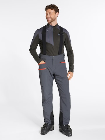 ZIENER Regular Workout Pants 'Tronador' in Grey: front