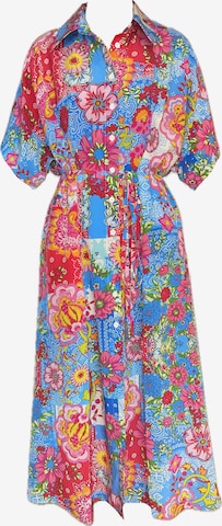 Robe-chemise 'Santorini Silk Shirt Dress' Introvertie VIENNA en mélange de couleurs : devant