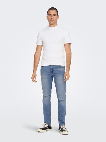 Coupe slim Jean 'Loom' Only & Sons en bleu