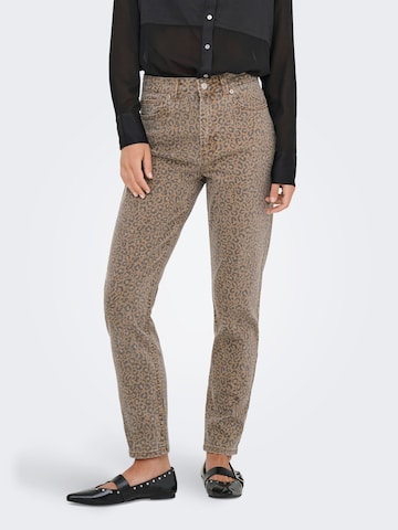 ONLY - Slimfit Vaquero en beige: frente