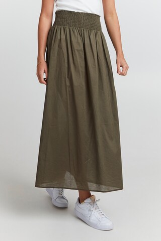 PULZ Jeans Skirt in Green: front