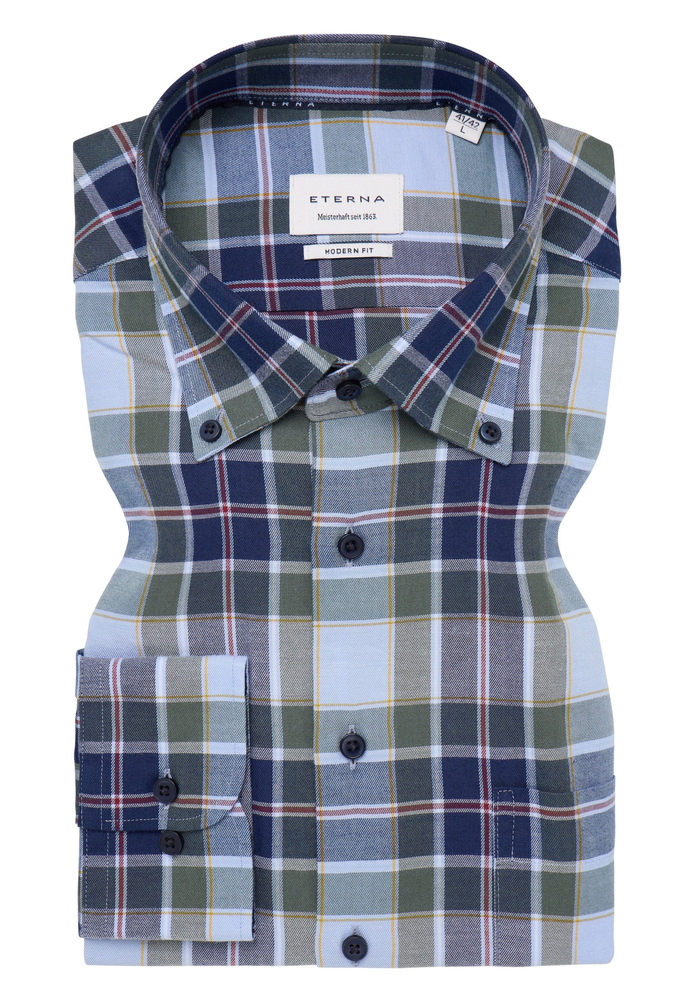 ETERNA Regular Fit Hemd in Blau