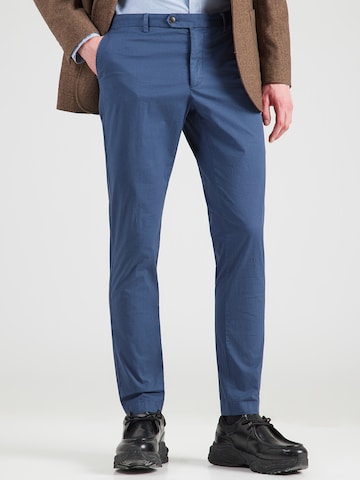 Hackett London - Slimfit Pantalón chino 'KENSINGTON' en azul: frente