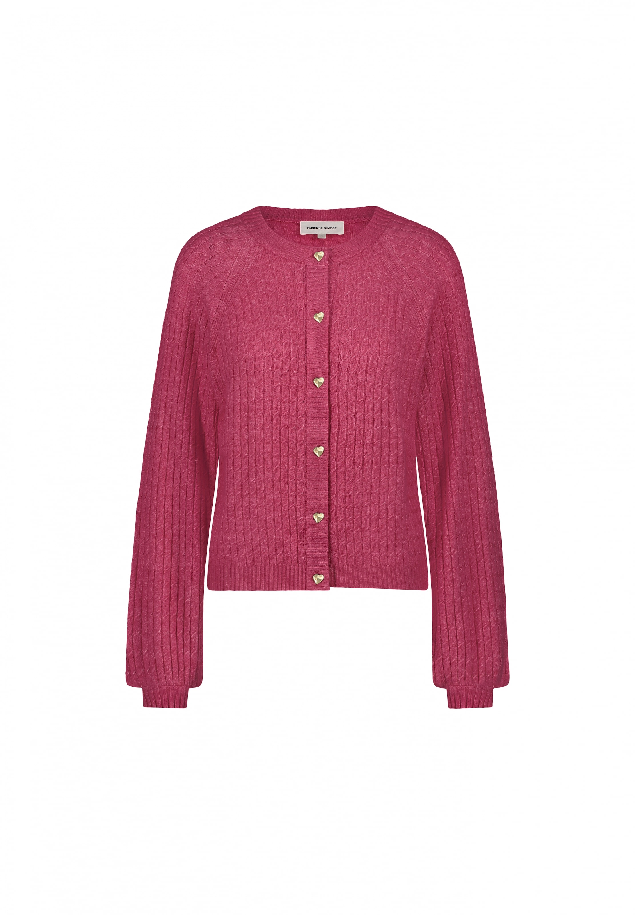 Fabienne Chapot Gebreide bodywarmer in Roze: voorkant