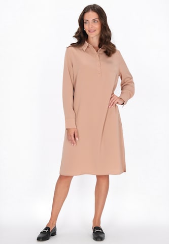 Robe-chemise usha BLACK LABEL en marron : devant