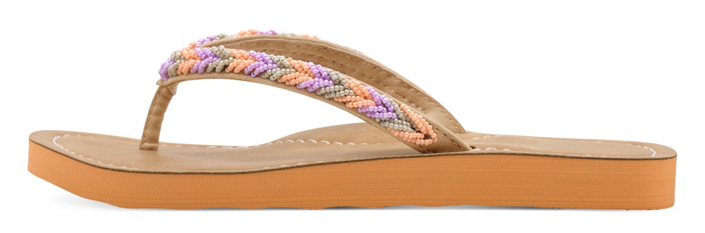 Tamaris T-Bar Sandals in Orange: front