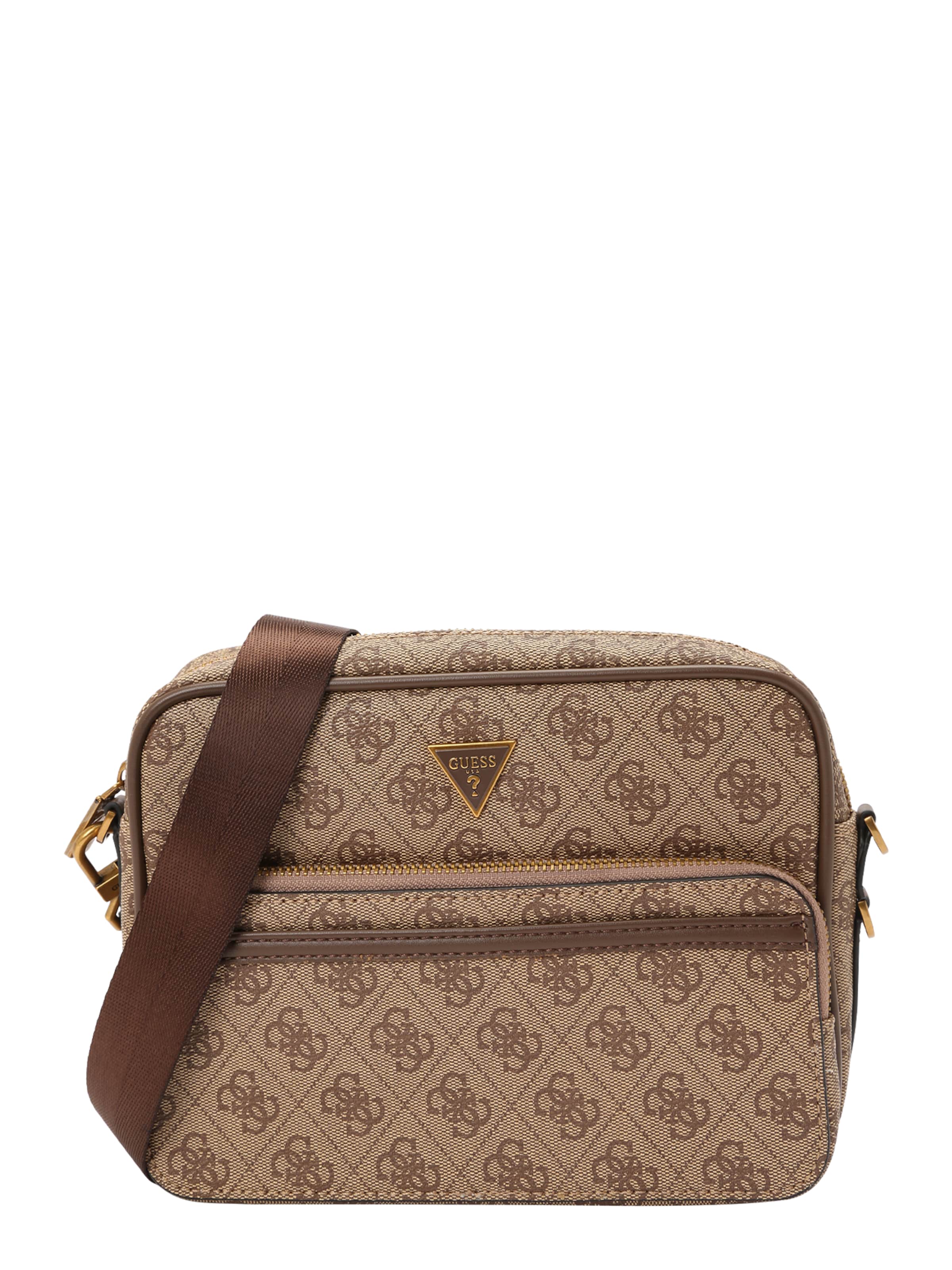 GUESS Crossbody Bag 'MILANO CROSSBODY DOUBLE ZIP' in Beige: front