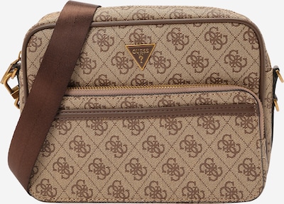 GUESS Torba preko ramena 'MILANO CROSSBODY DOUBLE ZIP' u bež / smeđa, Pregled proizvoda