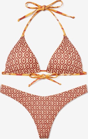 Gisela Kolmio Bikini värissä keltainen: etupuoli