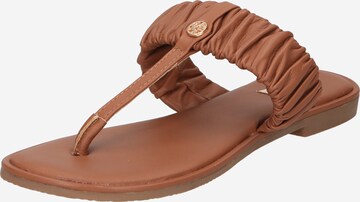 MEXX T-bar sandals 'Joni' in Brown: front