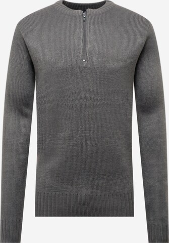 Brandit Sweater 'Armee' in Grey: front