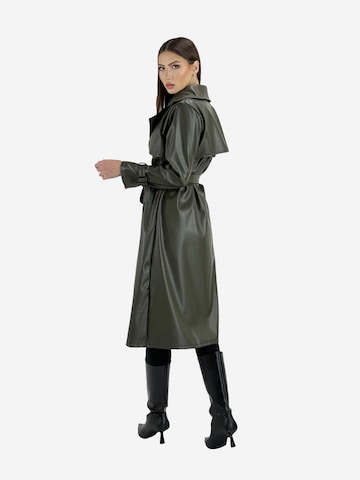 Manteau mi-saison Elara en vert