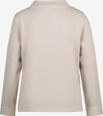 Ulla Popken Sweatshirt  (GOTS) in Beige