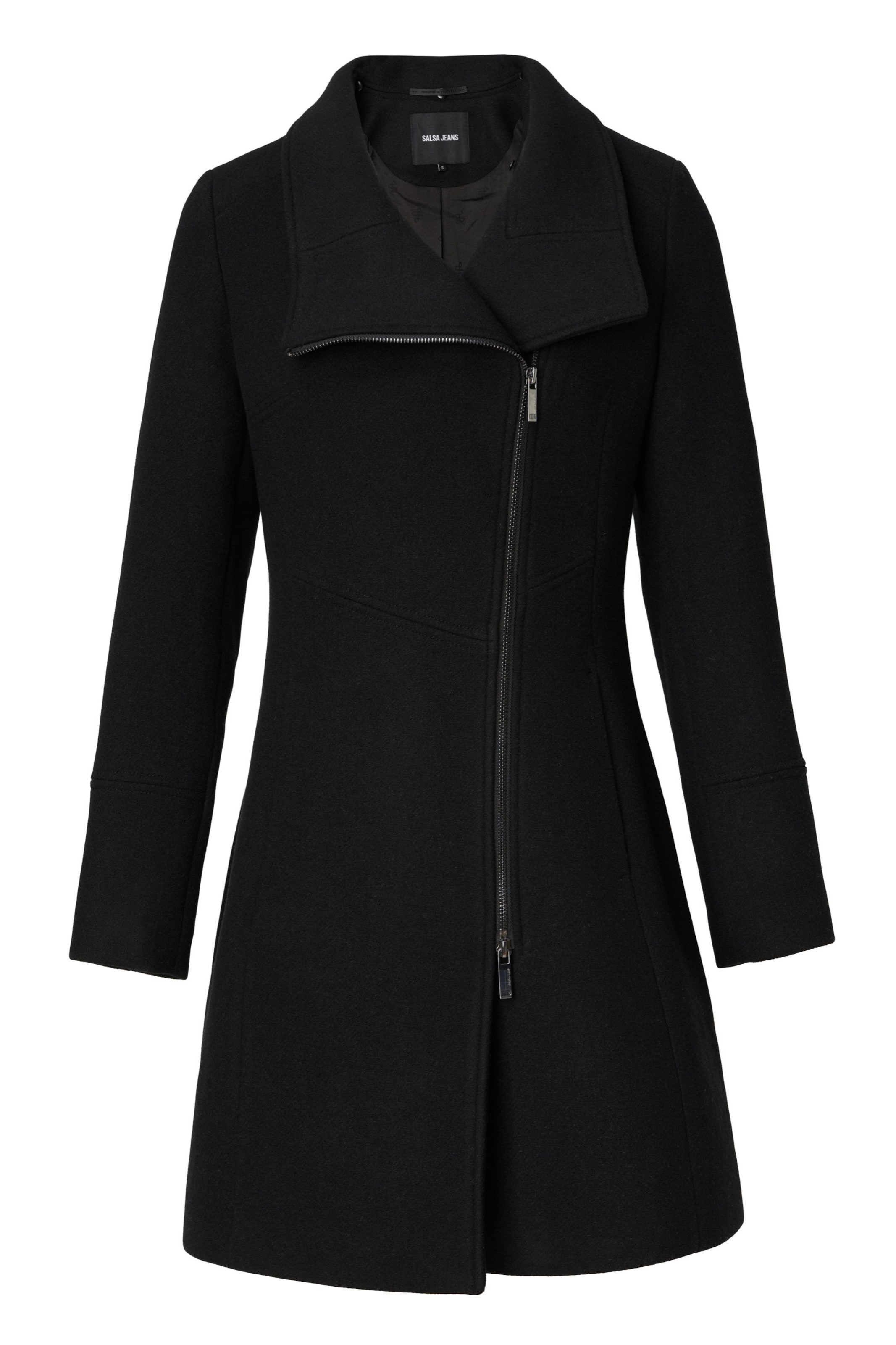 Salsa Jeans Wintermantel in Zwart: voorkant