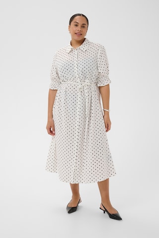 KAFFE CURVE Shirt dress 'Dally ' in White