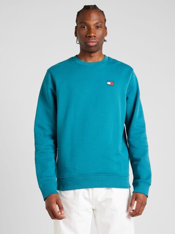 Sweat-shirt Tommy Jeans en bleu : devant