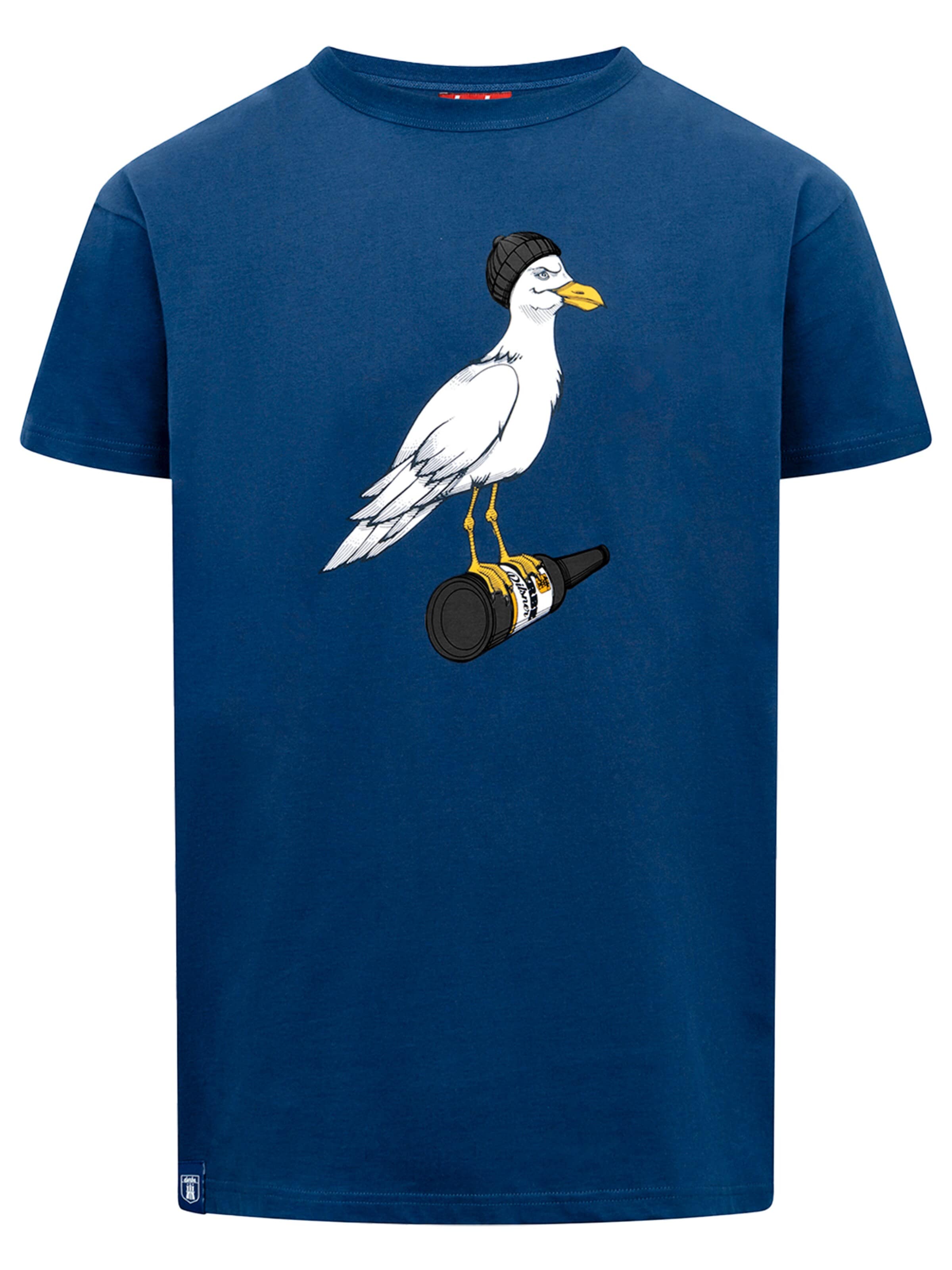Derbe Shirt 'Sturmmöwe'‌‌ in Blau: Vorderseite