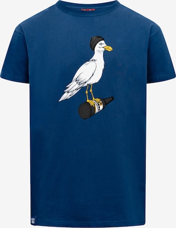 Derbe Shirt 'Sturmmöwe' in Blau: Vorderseite