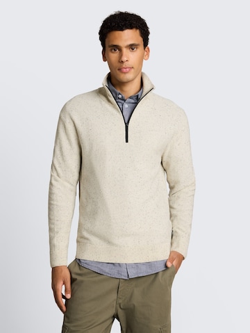 TOM TAILOR DENIM Pullover in Weiß: Vorderseite
