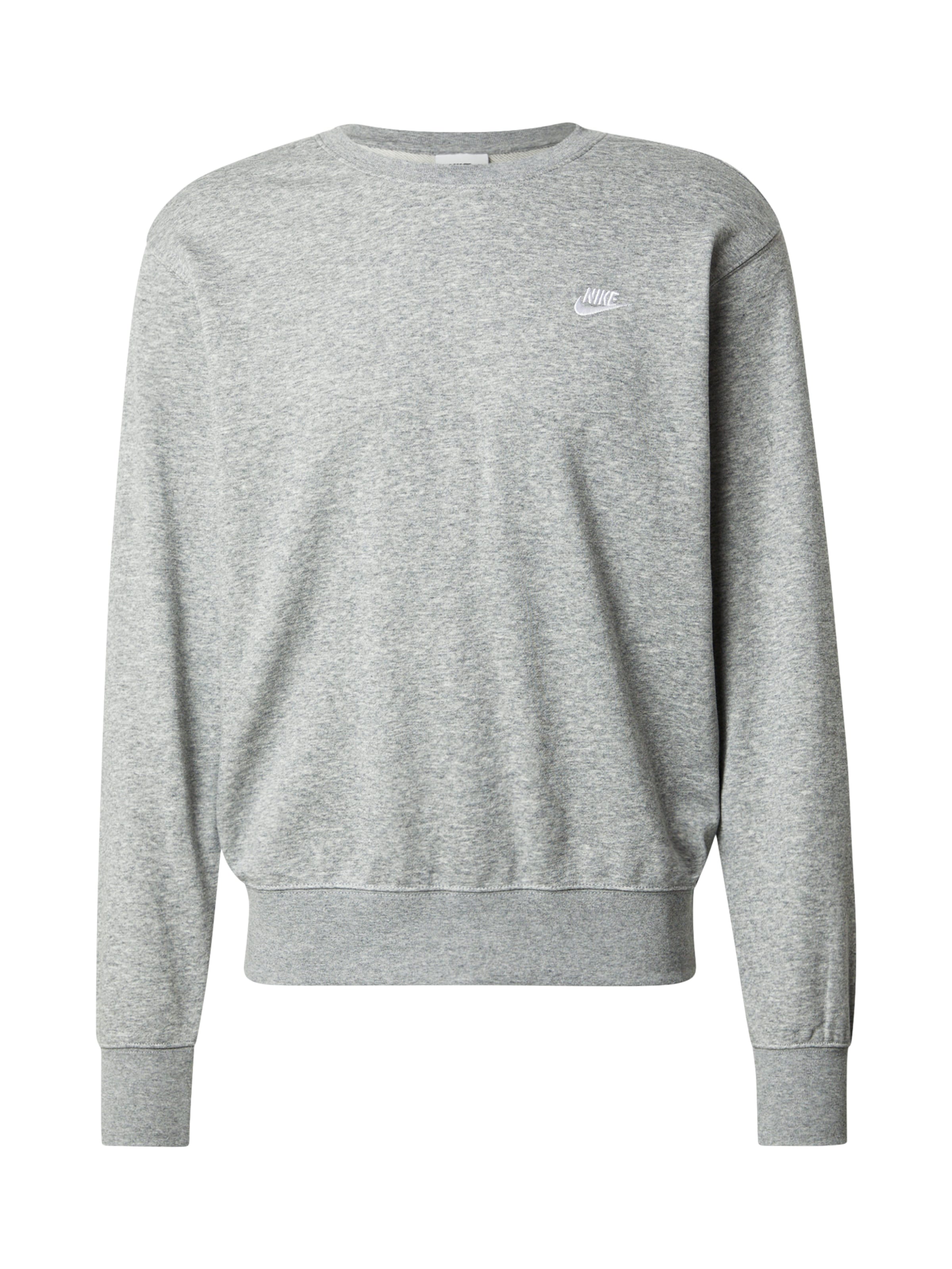 Sweat-shirt 'Club Fleece' Nike Sportswear en gris : devant