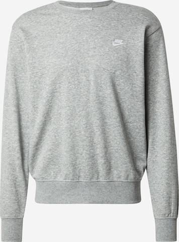 pilka Nike Sportswear Megztinis be užsegimo 'Club Fleece': priekis