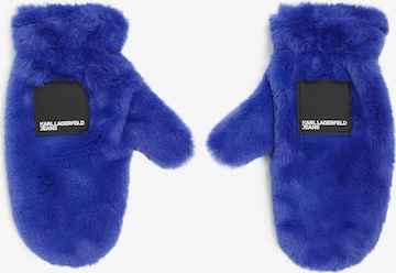 KARL LAGERFELD JEANS Mittens in Blue: front