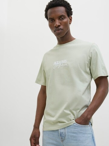 JACK & JONES Μπλουζάκι 'JORAlmeria' σε πράσινο