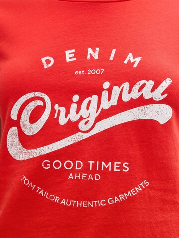 T-shirt TOM TAILOR DENIM en rouge