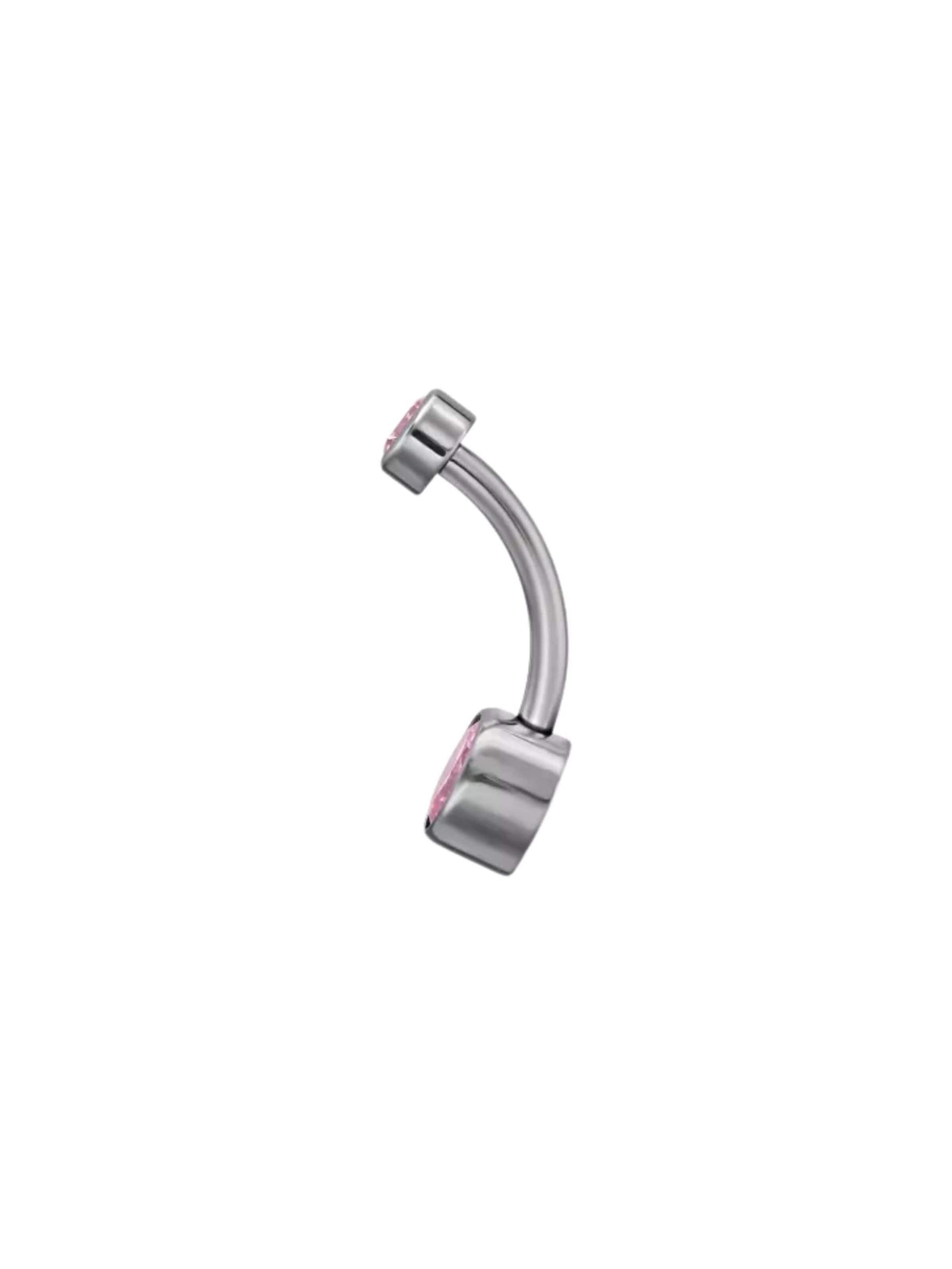 Bijou piercing 'Intern Gewindeter Bauchnabelpiercing Barbell' Maxte en argent