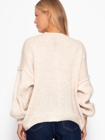 SASSYCLASSY Oversized Cardigan in Beige