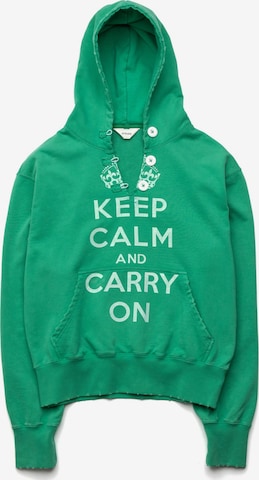 ENRAGE Sweatshirt 'RIPPED COLLAR HOODIE' in Grün: Vorderseite