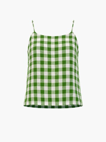 AmourLinen Top 'Hilo' in Groen: voorkant