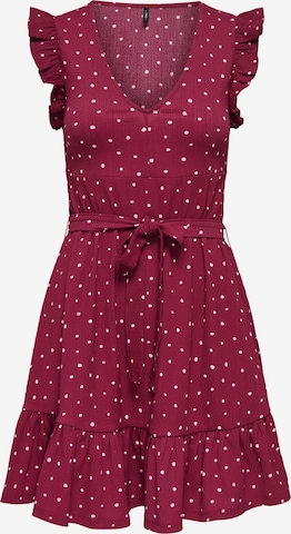 Robe 'ONLHillary' ONLY en rouge : devant