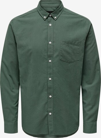 Only & Sons - Camisa 'Alvaro' en verde: frente