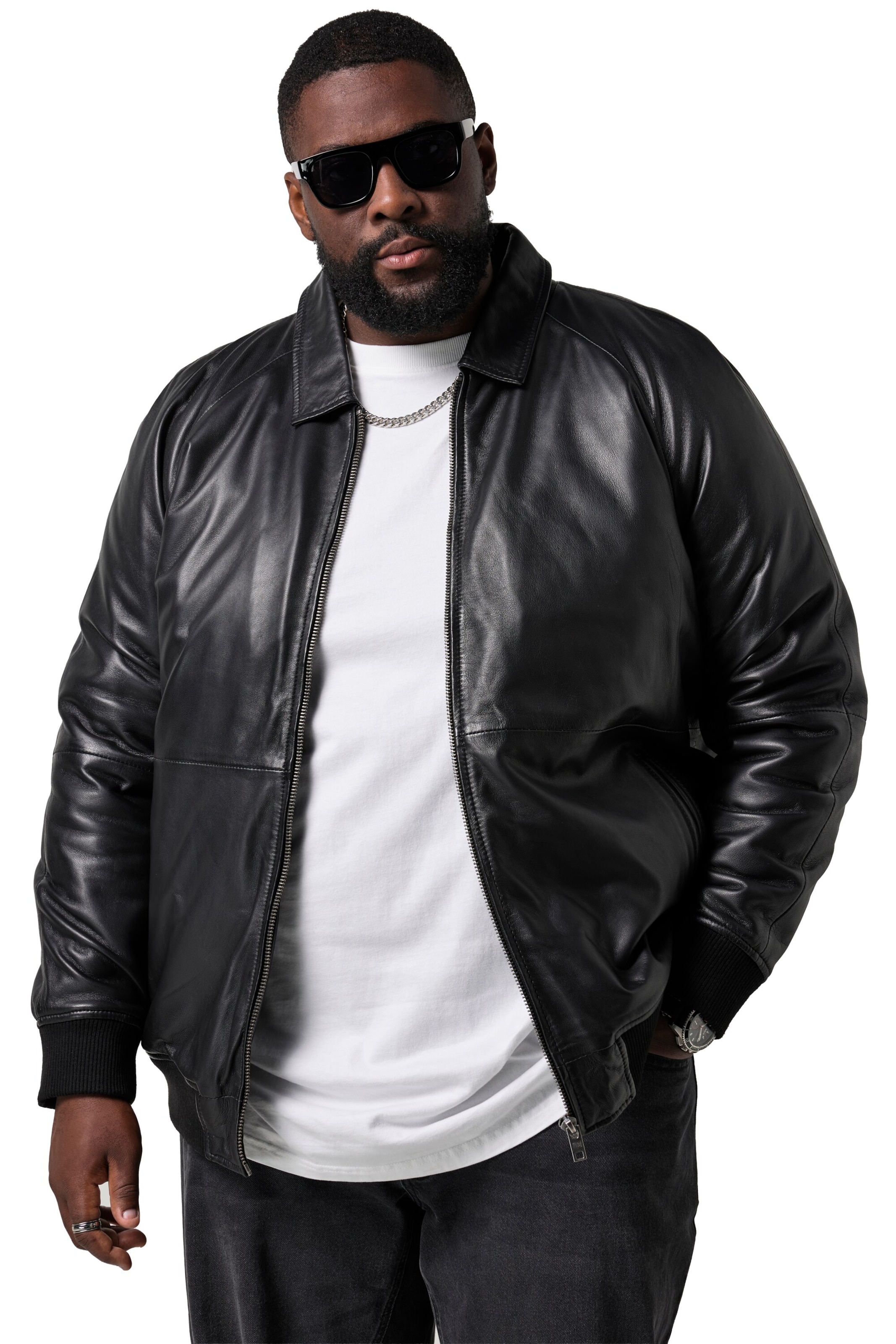 STHUGE Jacke in Schwarz: Vorderseite