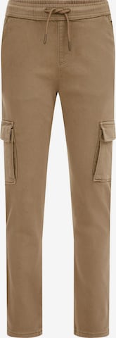 WE Fashion Regular Trousers in Brown: front