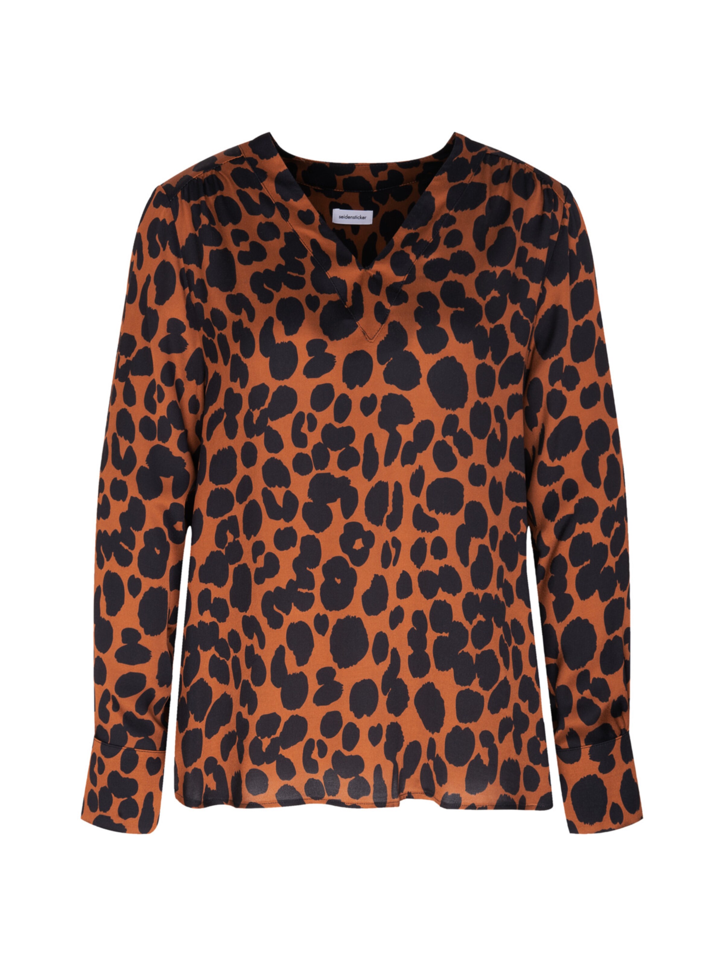 SEIDENSTICKER Blouse 'Schwarze Rose' in Bruin: voorkant