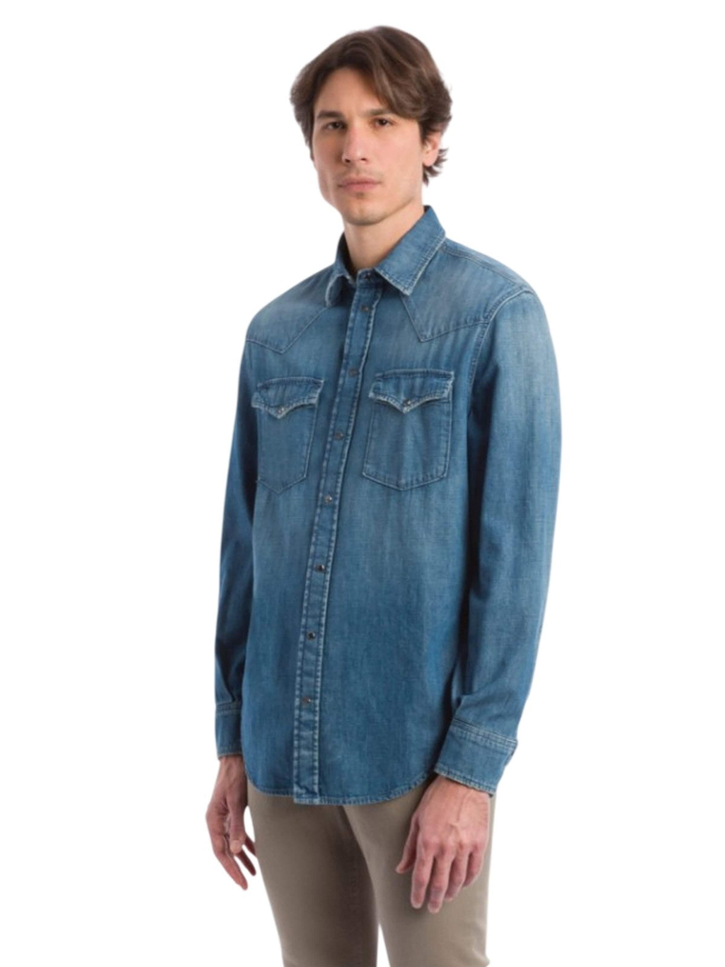 Regular fit Camicia di Dondup in blu: frontale