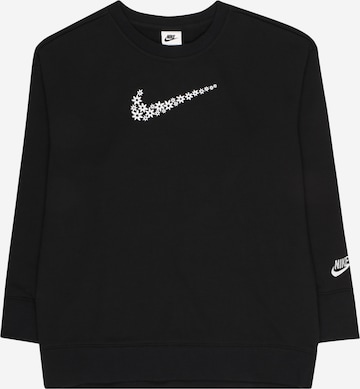 Nike Sportswear Sweatshirt in Schwarz: predná strana